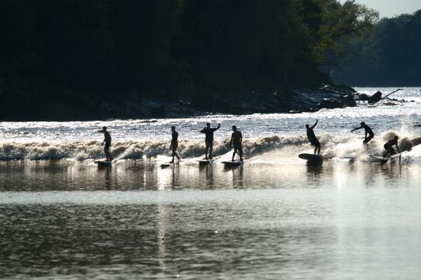 Surf's up for the team @ Chateau Tassin as they catch the Mataret waves on the Garonne River between harvests.