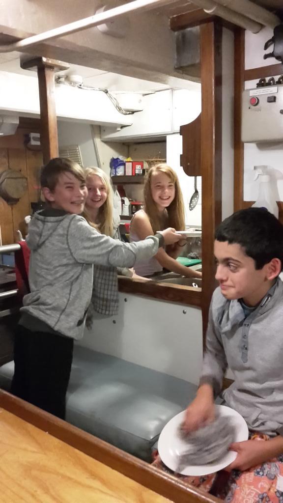 RHSCExcelsior's tweet photo. End of Day Two: The deck is clean, the crew aren't... but the dishes will be soon. http://t.co/dakkAxTmoY