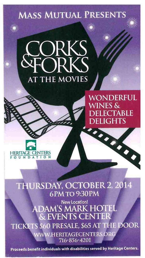 Get your tickets for Corks &amp; Forks today at heritagecenters.org  <a href="/ChefsBuffalo/">Chefs Restaurant</a> <a href="/BWsBarbecue/">BW's Barbecue</a> <a href="/YanceysFancy/">Yancey's Fancy</a>