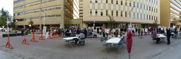 ABBlueCross's tweet photo. Awesome @myunitedway kickoff in #yeg. Thanks to @TerraCentre & @BGCBigs for joining us! #ResolvePoverty http://t.co/sX8lEYmP0b