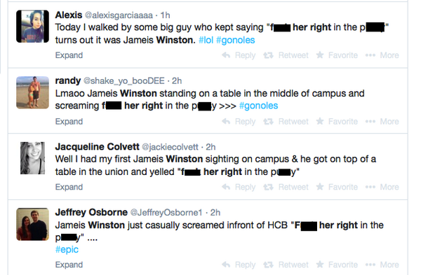 REALJimTusc's tweet photo. @finebaum Jameis is a THUG! “@LostLettermen: Yeahhhhhh, Jameis should probably avoid screaming this in the future... http://t.co/5O5QKRUld7”