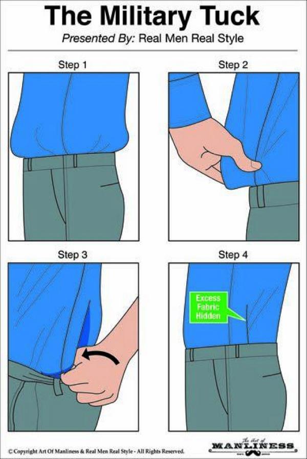 how to military tuck dress shirt Stay Sharp: Expert Tips for a Perfectly Tucked Dress Shirt Real Men Real Style