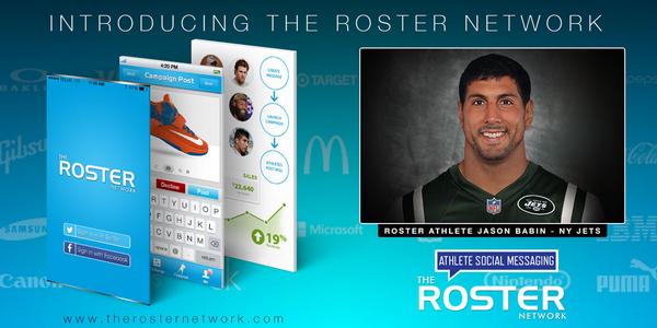 RosterNet's tweet image. The ROSTER NETWORK - Athlete Social Messaging. Share your message through hundreds of professional athletes.