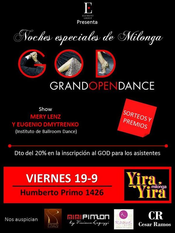 ElementGroupARG's tweet image. Tandas de Ballroom entre las Tandas de Tango!
De 21 a 23hs clase de DE LUJO con Lorena Ermocida y Pancho Martinez Pey