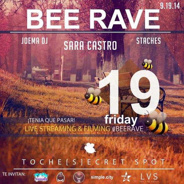 BEE RAVE PARTY by @beeravepa 

19-sept-14 / #LaChorrera
LineUp @saracastrodj @joemadeejay <a href="/stachesmusic/">staches</a> 
#FoamPanama