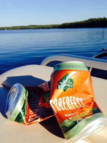 summitbeer's tweet image. Crushin&apos; &apos;em on the last pontoon ride of the season #SummerDontGo