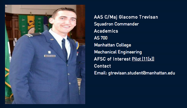 HolohanSquadron's tweet photo. Meet our Squadron Commander, and Arnie of the Week: Giacomo Trevisan #HolohanSquadron #TeamTrev #Det560 #USA #AAS http://t.co/uYqEUvYo7f
