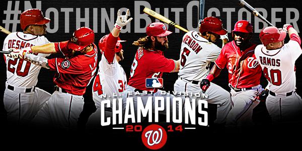 That’s a final! The Washington Nationals are 2014 National League East Champions!!! #NothingButOctober
