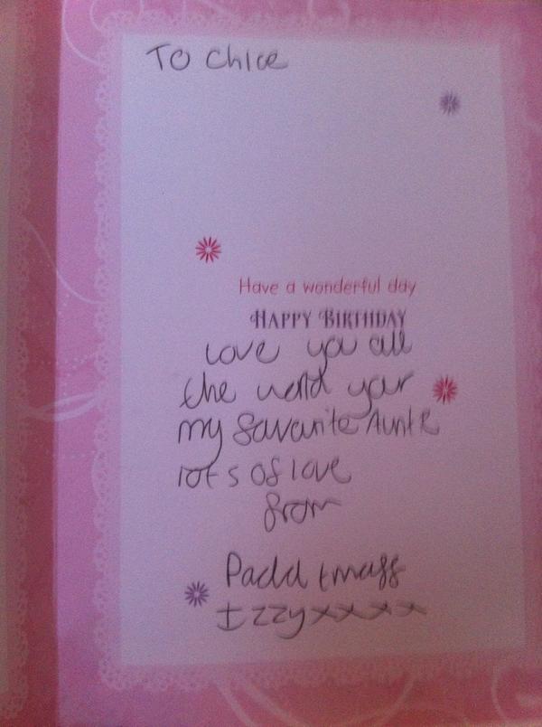 ChloBo_Hanlon's tweet image. Lovin my birthday card off the kids @allaboard01 is Maff aware this was written on his behalf?! Haha 😂😂💗💗