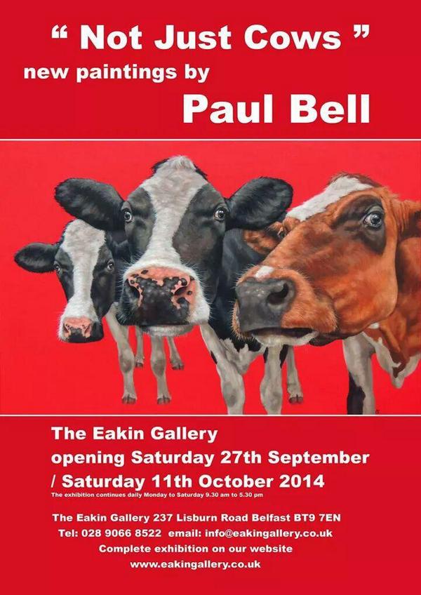 AmandaFBelfast's tweet photo. #Ballymena artist Paul Bell moo-ves to broaden his oeuvre http://t.co/A91gTgI6kr #notjustcows #Belfast #art http://t.co/wGhrsujrBW