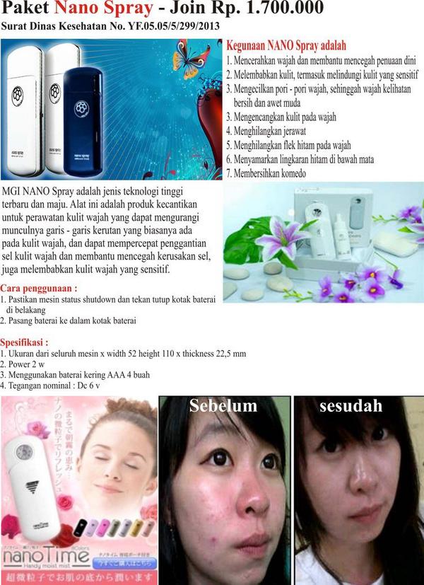 Lawuto71's tweet photo. Manjakan wajah anda dgn Nano Spray, yg minat silakan hub : 081288535802 atau via BB : 74158A6F http://t.co/ft0dlLVBtS