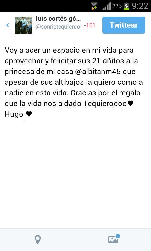 sonrietequieroo's tweet photo. FELICIDADES  GORDA♥ http://t.co/YHi6TedHsd