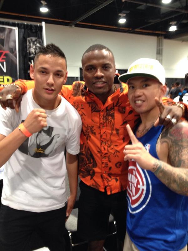 EldrineSoriano's tweet photo. Kickin' it with #Champion and great man @KIDCHOCOLATE All the best Champ! #lasvegas #boxingexpo http://t.co/lZLnxDBnGe