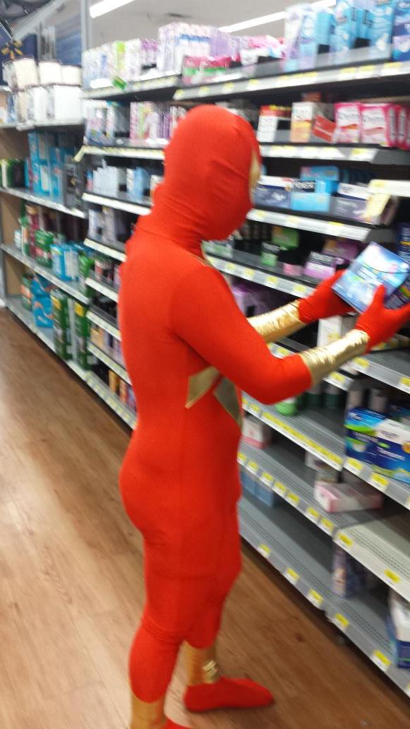 Traigo's tweet photo. Iron spiderman visited Walmart! http://t.co/DwqVkMi2iZ