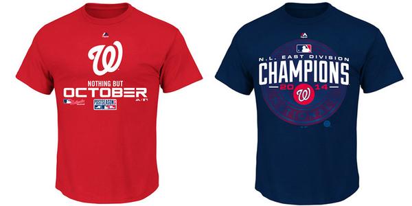Nationals's tweet photo. The best #Postseason gear will be at #Nats Park, but if you can't make it, buy now online! http://t.co/EuqGGYWIyq http://t.co/qaagg5TFQw
