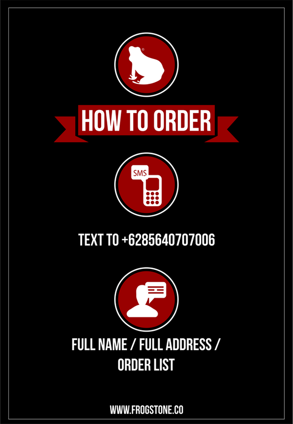 frogstoneco's tweet image. Easy step to order our product :) 
Just send text your identity like this  ----&amp;gt;
