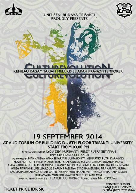 H-2 Pagelaran Tari #culturevolution2014 open for public with ticket price 5k!! ☺ cc: <a href="/trisakti_/">Trisakti University</a> <a href="/DKUUSAKTI/">DKU USAKTI</a>  #usbnews