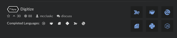 mortonfox's tweet image. Answering Codewars kata in 6 languages now! #headexplode