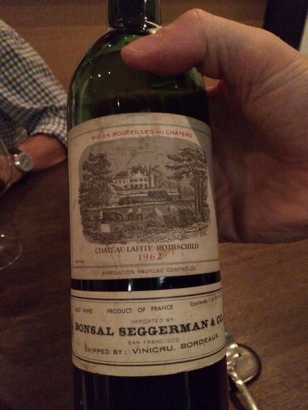 joshk's tweet photo. Amazing wines at dinner with @softtechvc and @jeff. Gauntlet thrown @EdGrapeNutZimm http://t.co/M8EQJzA3Jn