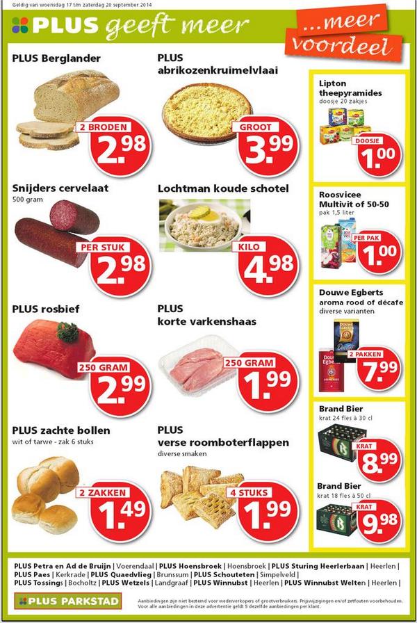 Onze extra actie's vanaf woensdag t/m zaterdag deze week