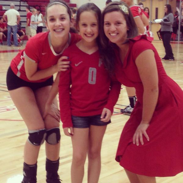 Coach Steiner made our ball girl her own jersey! Katherine's sister, Natalie, plays on the varsity team. #GoSaxons