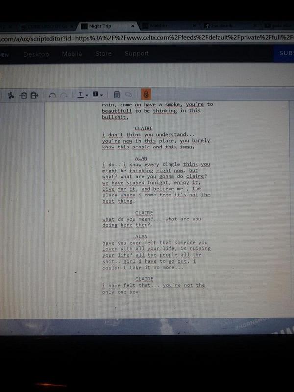 ArathGVolk's tweet image. &quot;Night Trip In California&quot; Project #ScriptWritting