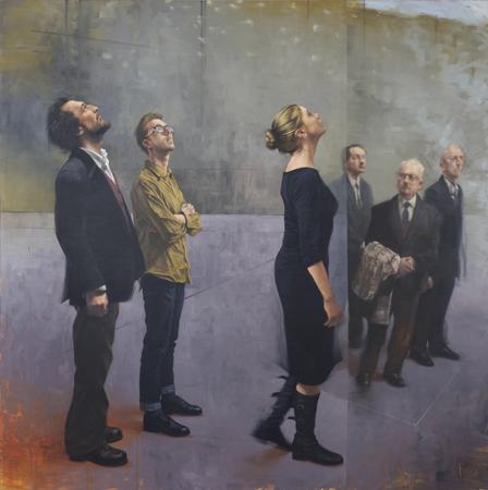 Graeme Wilcox "Events Unfolding" oil on canvas 152 x 152 cm #corkstreet #art #scottish #paintings