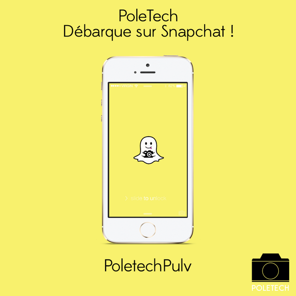 Poletech's tweet image. #Poletech débarque sur Snapchat ! Les Story #Snapchat des évènements du #PULV - Pseudo : PoletechPulv