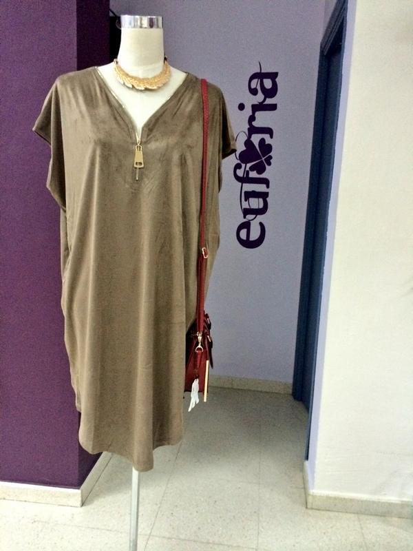Vestido piel de ante