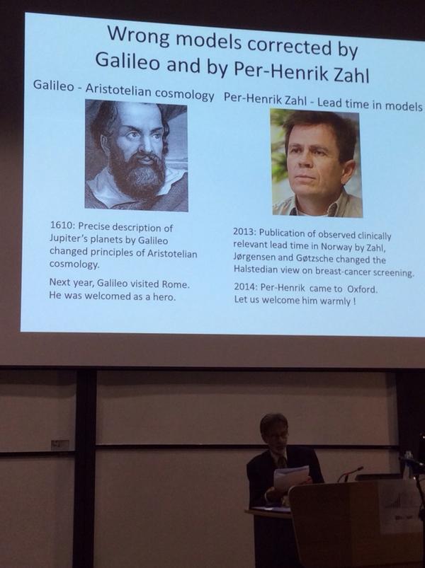 SteinarWestin's tweet photo. Under franske Junod Bernards key-note om mammografiscreening: det klappes i forsamlingen for Per-Henrik Zahl http://t.co/RNdfCwTac1