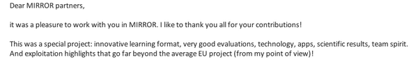 stepan_B_Trades's tweet photo. First email received this morning…it was a pleasure working on @MirrorIP project! @cityuni_hcid #UX #research http://t.co/aarlMSMsqo