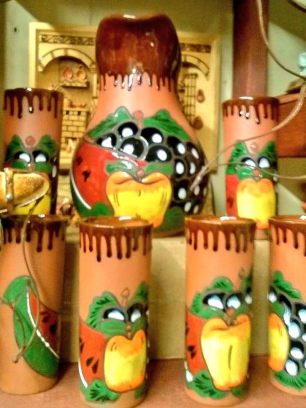 Artesanias Mexicanas On Twitter Jarra De Barro Con Seis Vasos