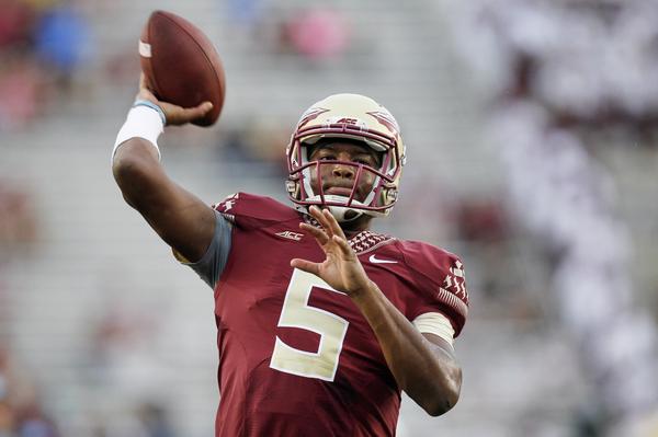 SportsCenter's tweet photo. BREAKING: Jameis Winston suspended for first half of Saturday's game vs. Clemson. http://t.co/eCXsQ7qVaq