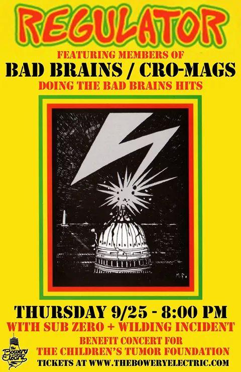 MY NEW BAND THE WILDING INCIDENT WILL BE PLAYING THIS BENEFIT NEXT WEEK!!! BAD BRAINS!!! CROMAGS!!!