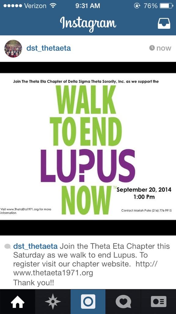 DST_ThetaEta's tweet photo. Join the Theta Eta chapter this Saturday Walk to End Lupus! For more info &amp; to register visit http://t.co/J9WTgzkN9d http://t.co/x4GTfwLfBe