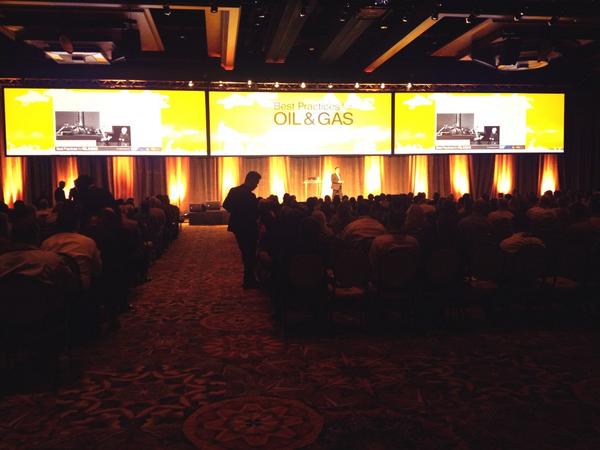 "Everything is bigger in Texas" including our screen! #bpog @Oil_Gas_Advisor #sap