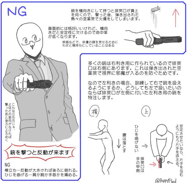 多麺ライダーズンバ 漫画やイラストで銃を描かれる方へ 銃を構える途中の絵なら問題ないのですが デッサン用の写真集を見ててちょっと気になったので Http T Co Ovdslfwg