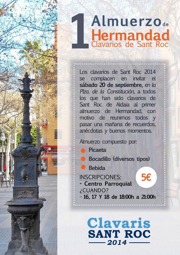 SantRoc2014's tweet photo. Esta tarde y mañana de 18h a 21h estaremos en el Centro Parroquial vendiendo los tickets del almuerzo de hermandad! http://t.co/V3MPD9yCB6