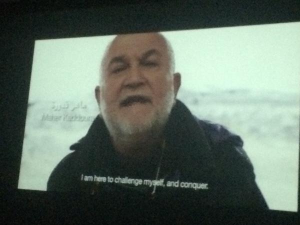 Ahmadkhresat's tweet photo. Mr @maherkaddoura speaking about has experience with climb for cancer team #LH4Cancer #LH4CFILM @LH4Cancer #Everest http://t.co/l6kRTyAQgr