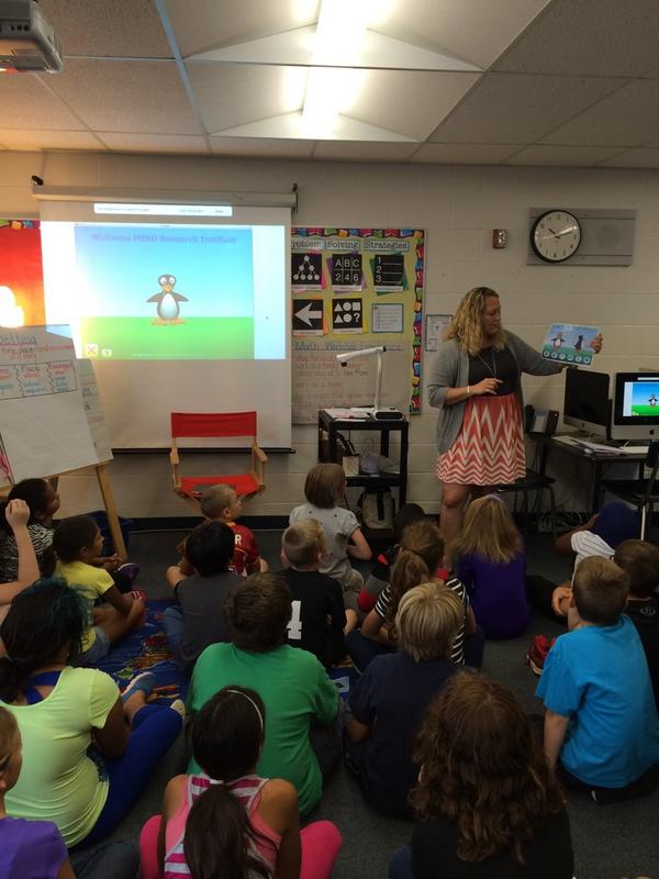 Mrs. Elliot is showing us ST math!