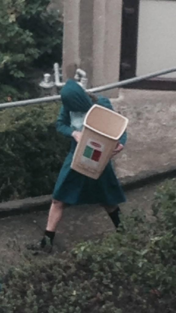 donnarowe01's tweet photo. @TheMightyMonty our green gremlin was doing her composting rounds today at lunch #GreenMachine http://t.co/neDRK7kDJE
