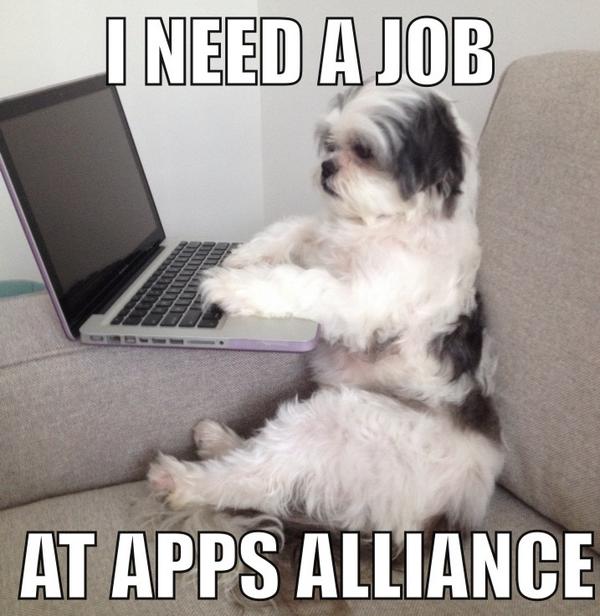 DevsAlliance's tweet photo. We're #Hiring! Visit the Apps Alliance website for all #job openings: http://t.co/Bk6UYvkycU #TweetMyJobs http://t.co/2NUbsal5dv
