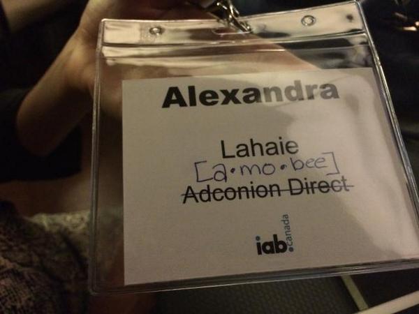 ALahaieHey's tweet photo. Representing the new @amobee with @Melyssa86 at #iabmixx http://t.co/esVKoHkLX7