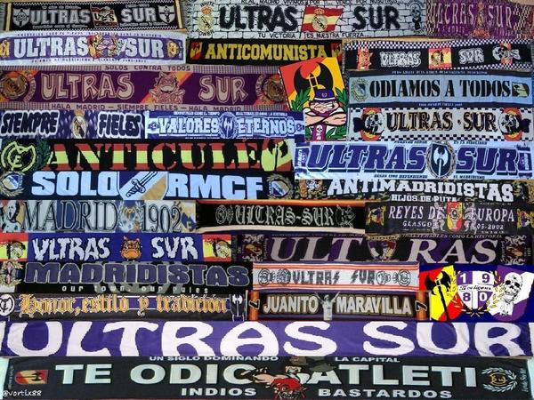 Maillot Ultras Sur Real Madrid, Blanc, Taille M, Manches Courtes, Vintage