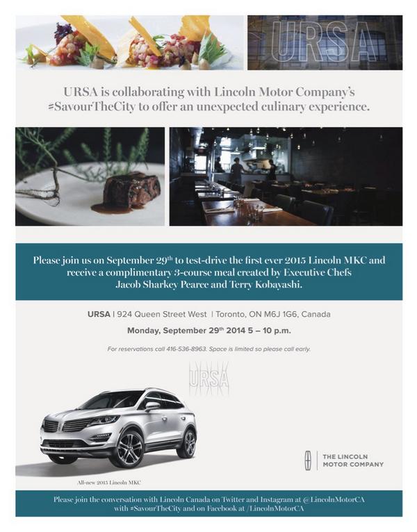 Lincoln and Ursa are patterning for a special event! Come check it out!
#SavourTheCity <a href="/LincolnMotorCA/">Lincoln Canada</a>