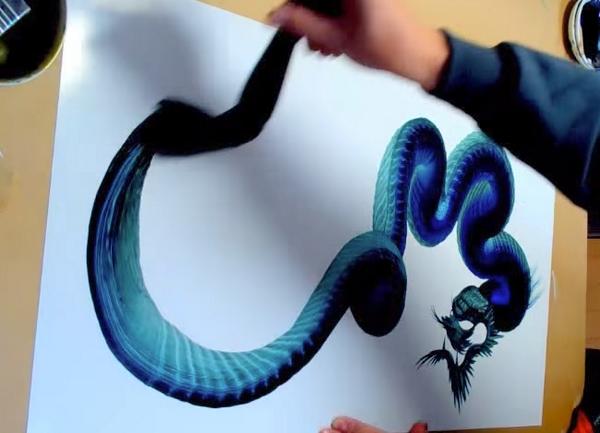 Marvelous___'s tweet photo. Japanese Dragon Paintings Done For The Most Part With A Single Brush Stroke http://t.co/xDLzMuk5kS via @Marvelous___ http://t.co/DS2V4WRQdO