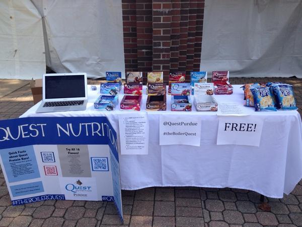 QuestPurdue's tweet image. It's here! Come grab a free bar next to STEW! #theBoilerQuest