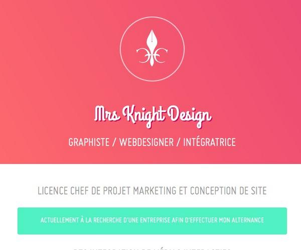 MrsKnightDesign's tweet image. #RT Cherche Alternance 1an ! Licence Chef de Projet Conception de Site! #marketing #graphisme #webdesign #integration