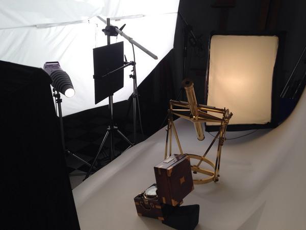 ShaneRBCM's tweet photo. And this is how we photograph the shiny and reflective @RoyalBCMuseum http://t.co/9EXs4rj5wr