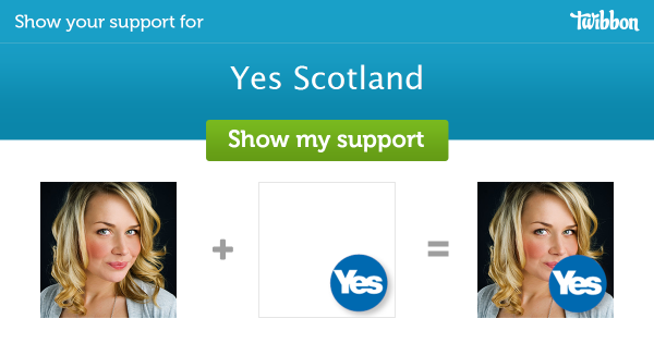 Cameronzip's tweet image. Support Yes Scotland, add a #twibbon now! - twb.ly/OEp3Gk